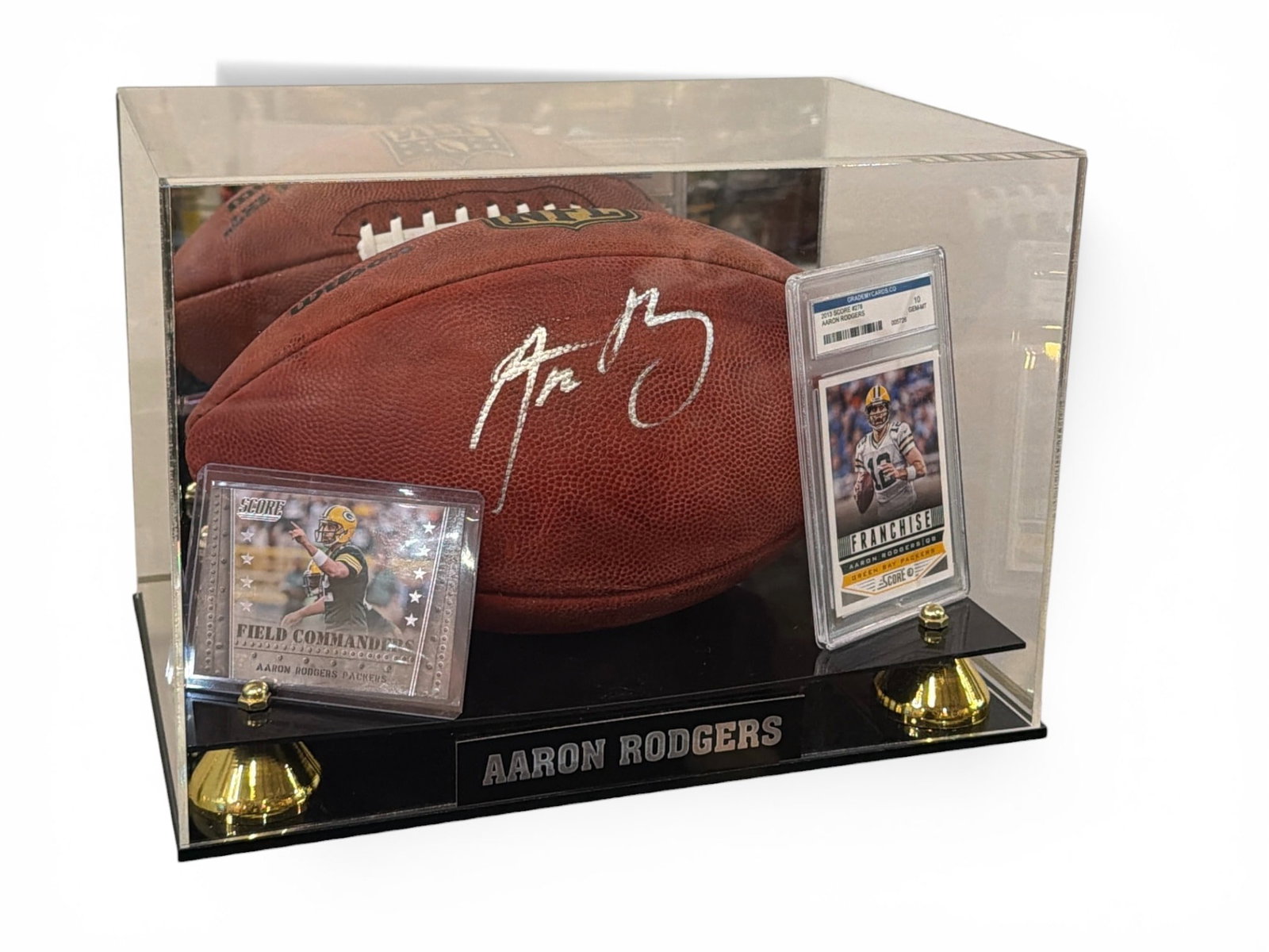Authentic Autographed AARON RODGERS Green Bay Packers Football (1 of 9)