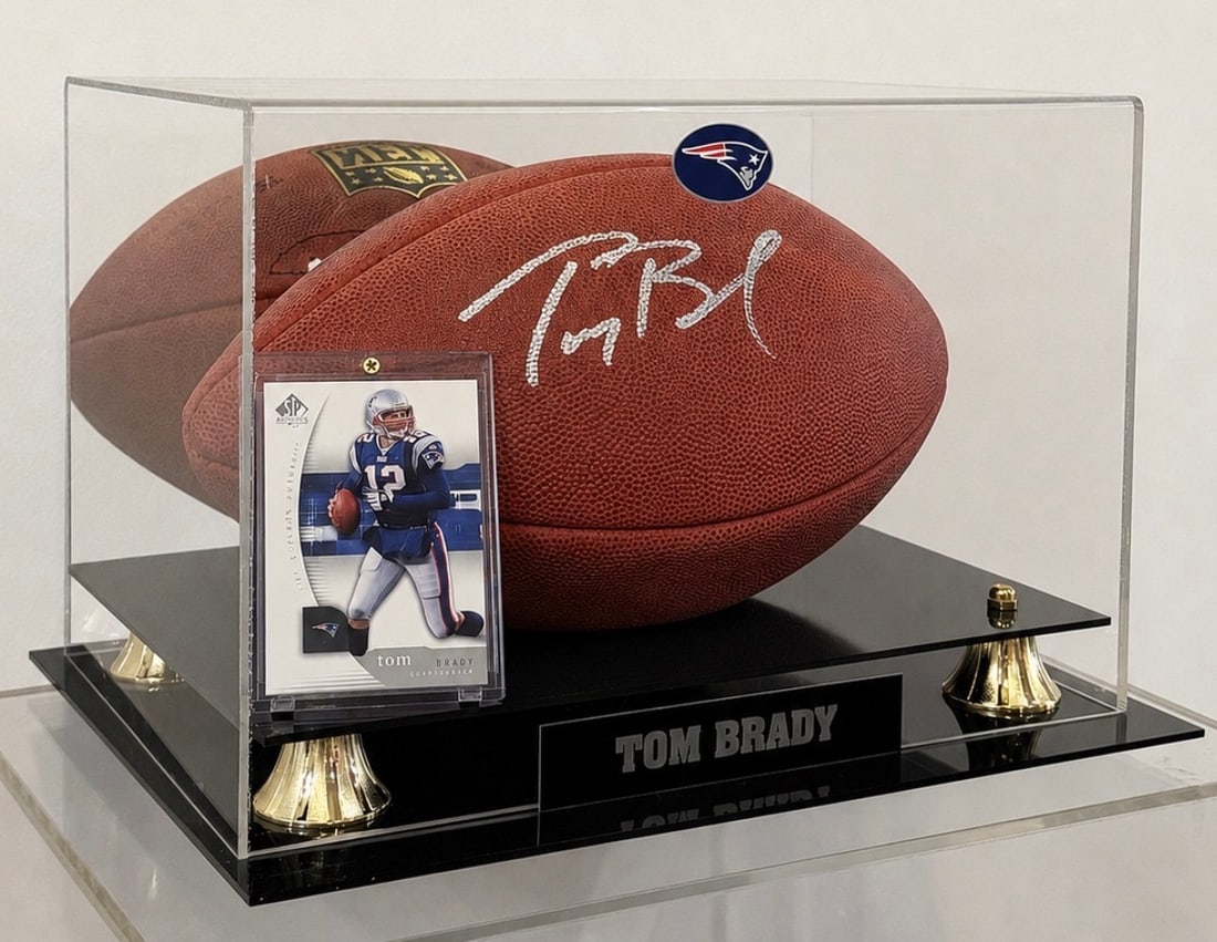 Autographed TOM BRADY New England Patriots Football (1 of 5)