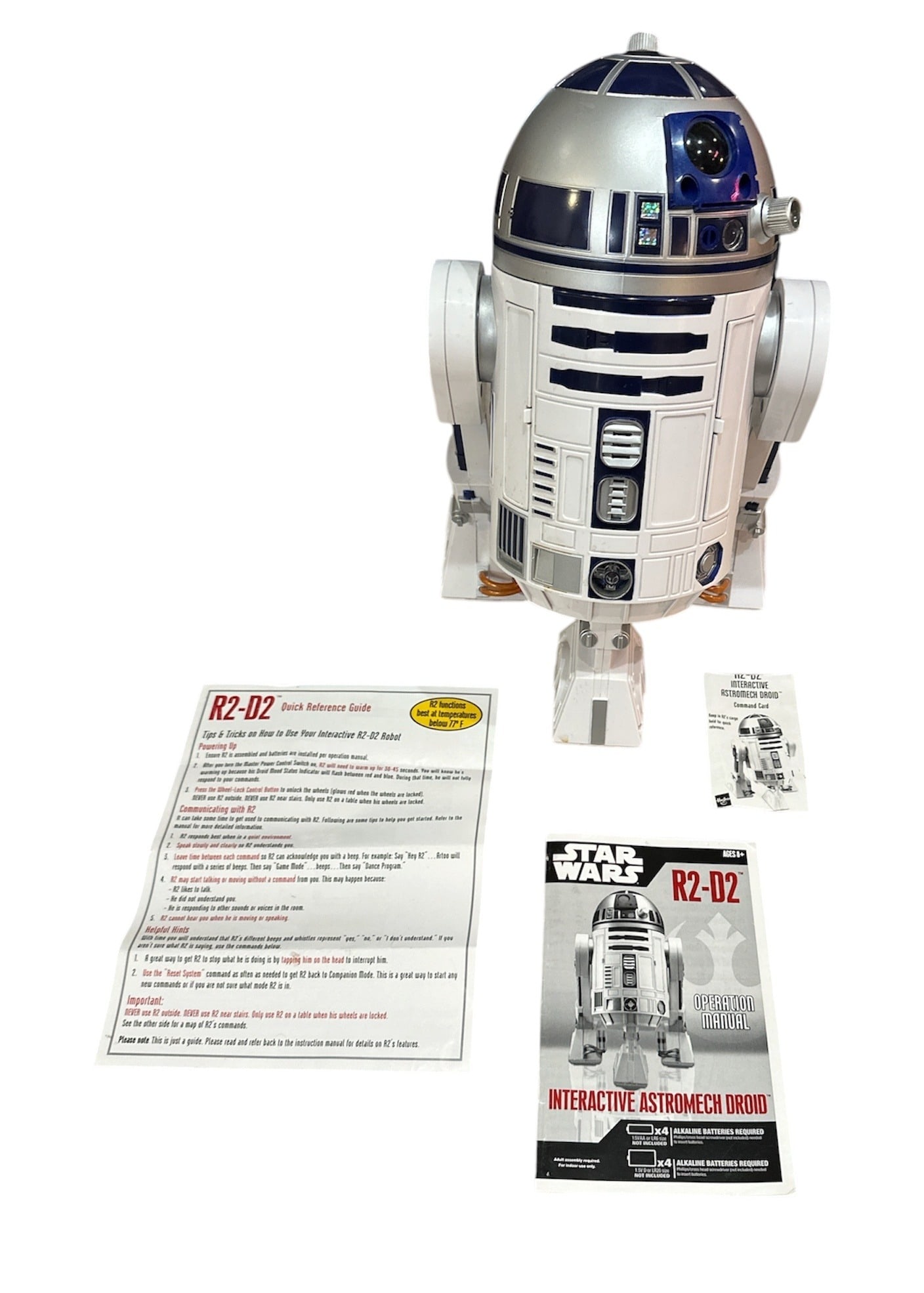 Star Wars 2002 HASBRO R2-D2 Droid: Voice activated 18. 5" H overall 9. 75 W x 10. 5" D.