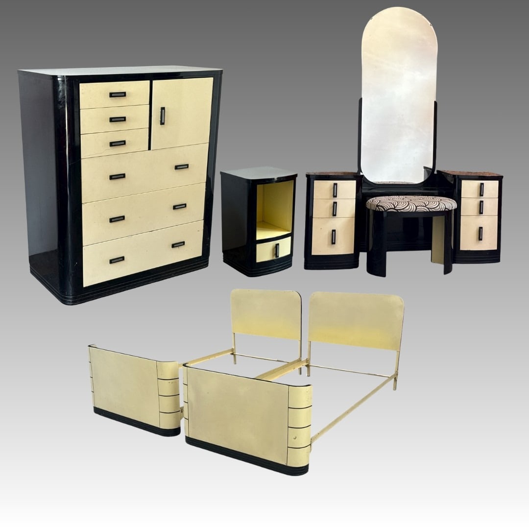 An Important NORMAN BEL GEDDES (American, 1893-1958) Bedroom Suite (1 of 11)