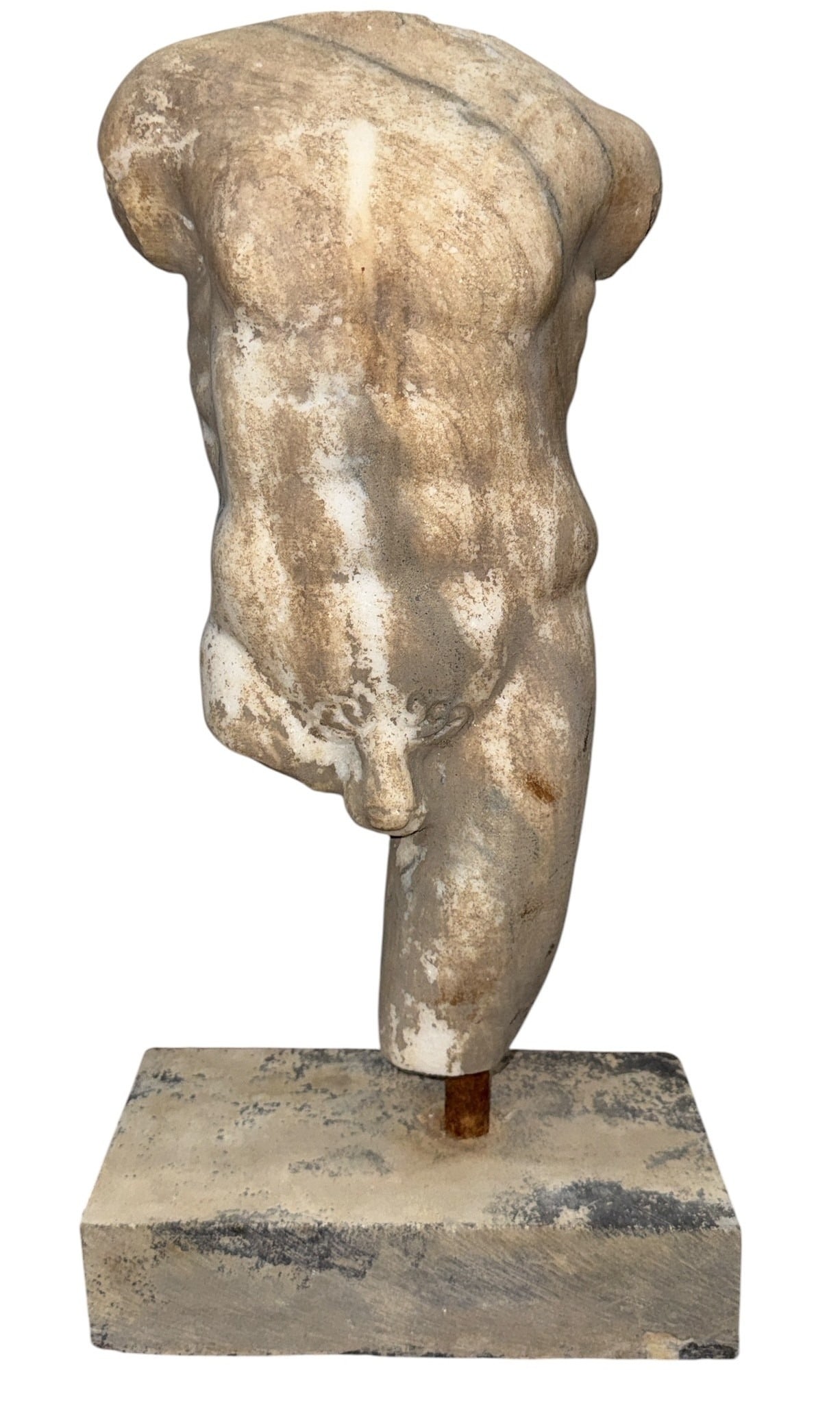 Roman Style Stone Torso Sculpture (1 of 4)