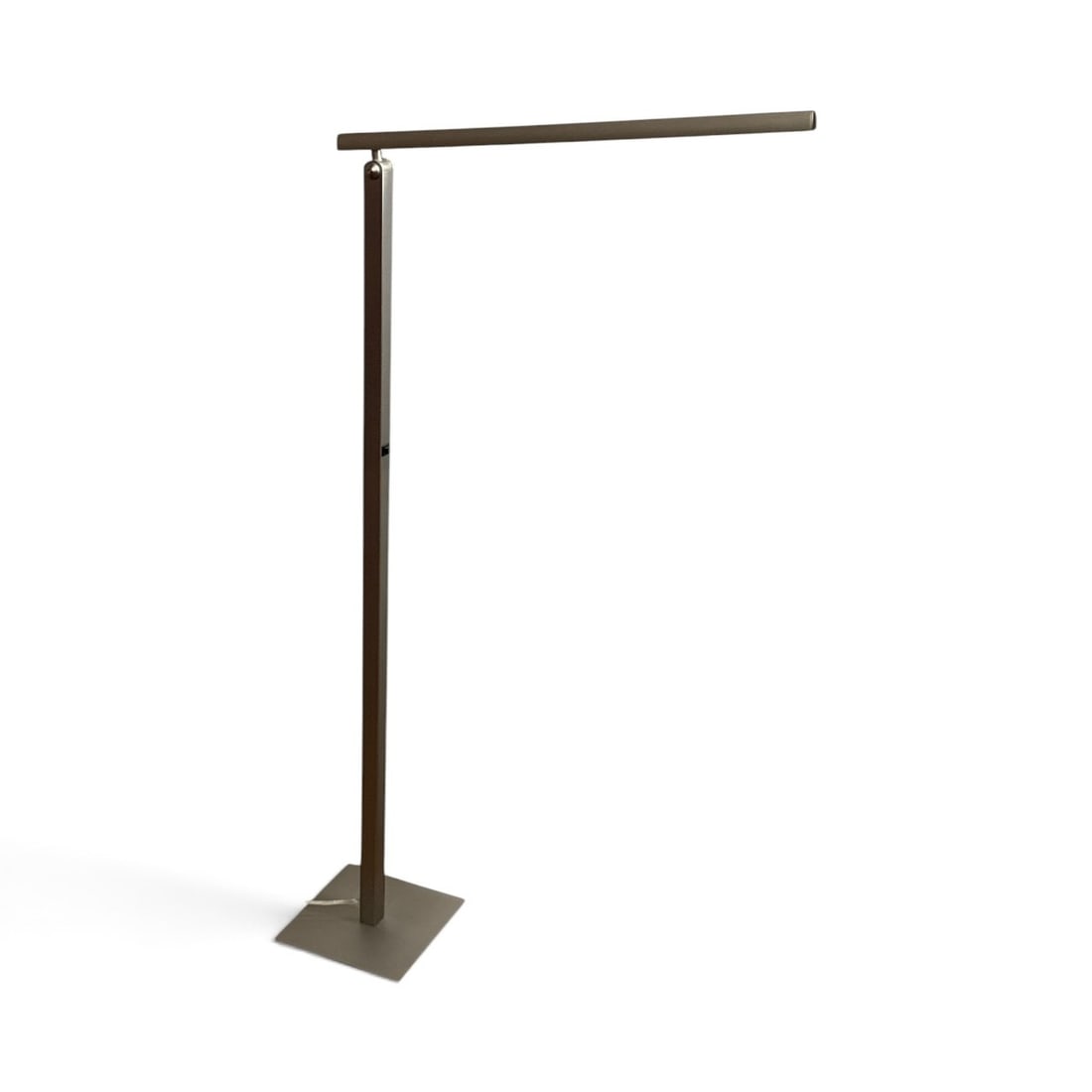 Modernist Bar Reading Lamp: Bar can extend to 63.5" H, base measures 9" x 9".