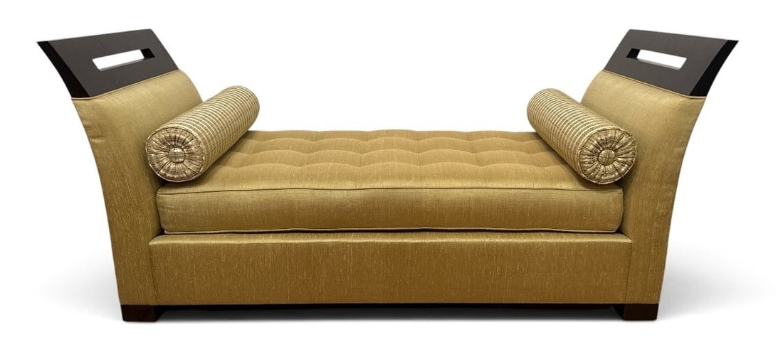Contemporary Daybed, INTERIOR CRAFTS: Measures 33" H x 16" H to seat x 73" W x 28" D. Founded in Chicago in 1951 by Vito Ursini and Jerry Seiff, Interior Crafts became known for exceptional upholstery, woodworking, and finishing, all prod
