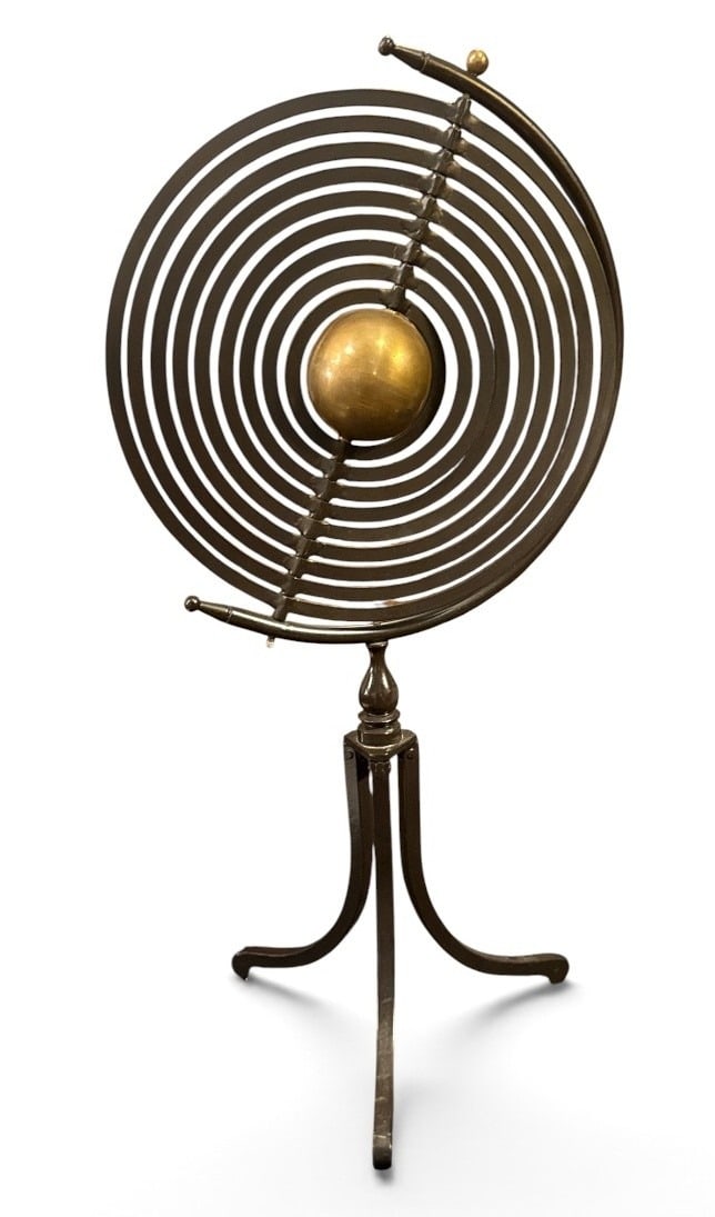 Metal and Brass Armillary Sphere: Measures 24.5" H x 12" Dia.