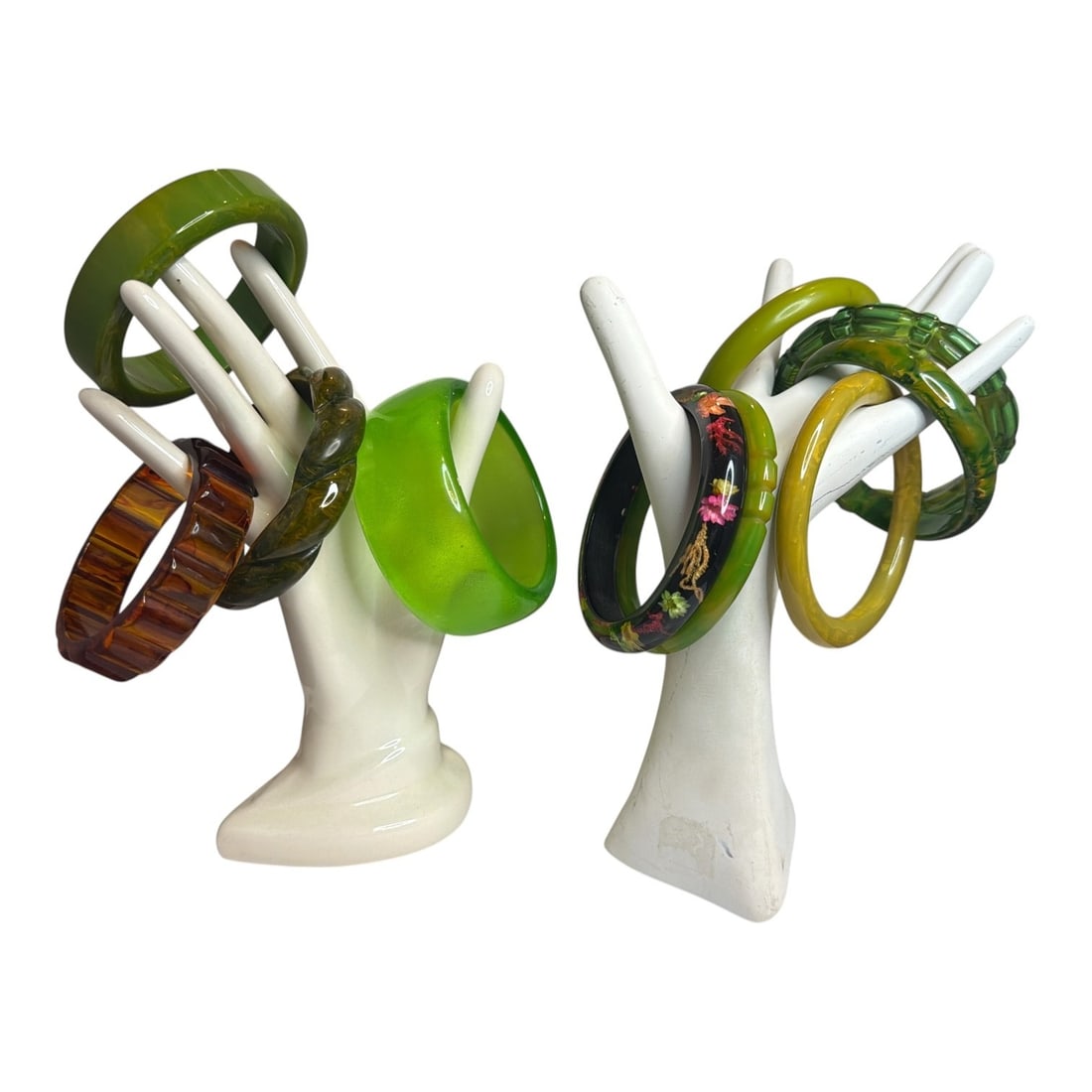 Collection of Bakelite & Lucite Bangle Bracelets (1 of 2)