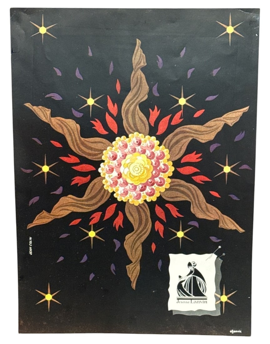 Double Sided JEANNE LANVIN & GUERLAIN French Print: 14.5" H x 10.5"