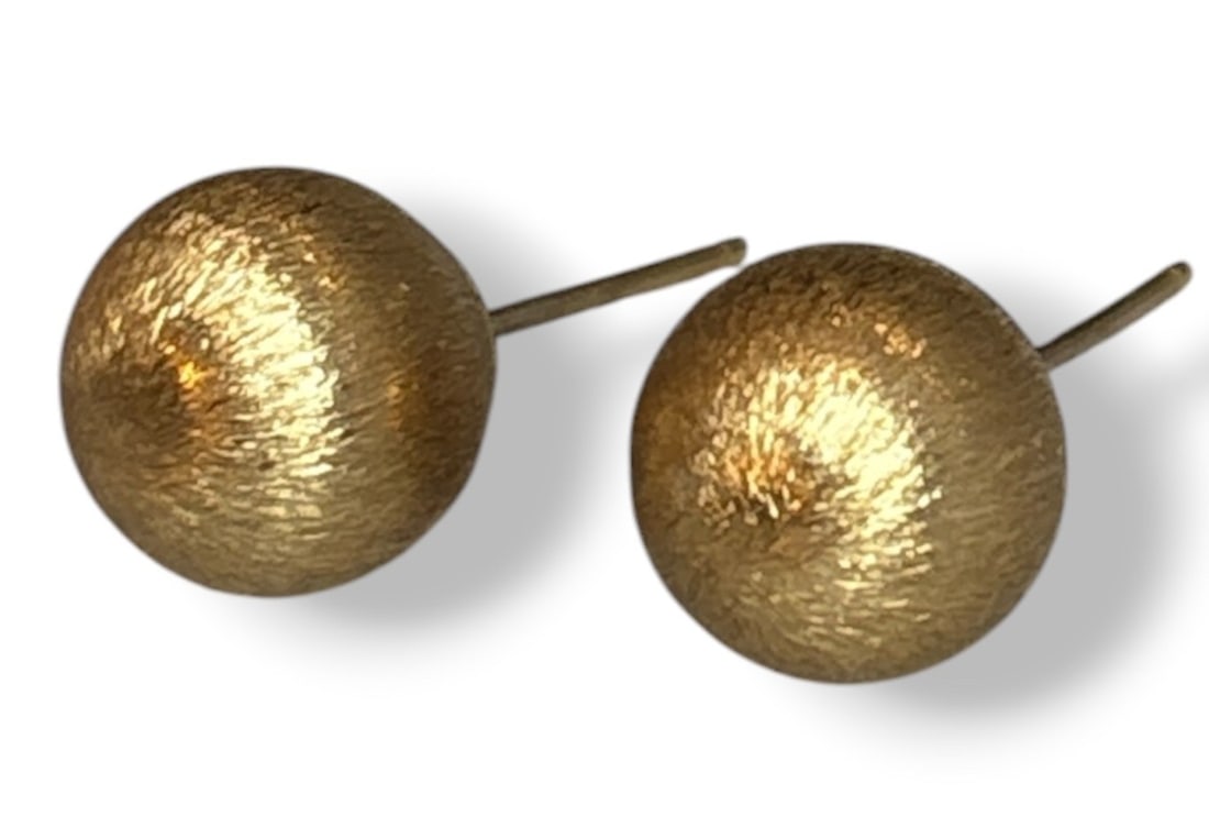 14k Brushed Gold Earrings (1 of 4)