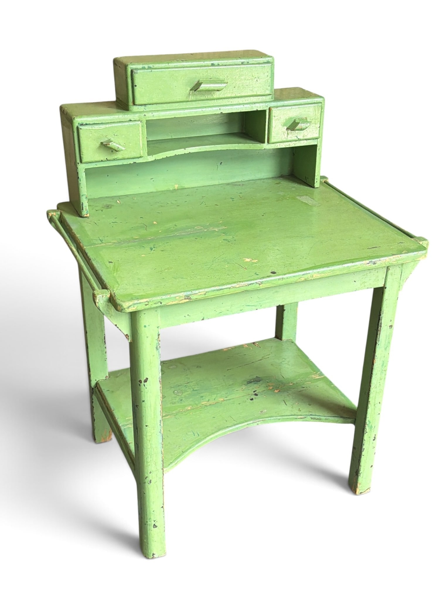 European Painted Green Side Table, Washstand (1 of 3)
