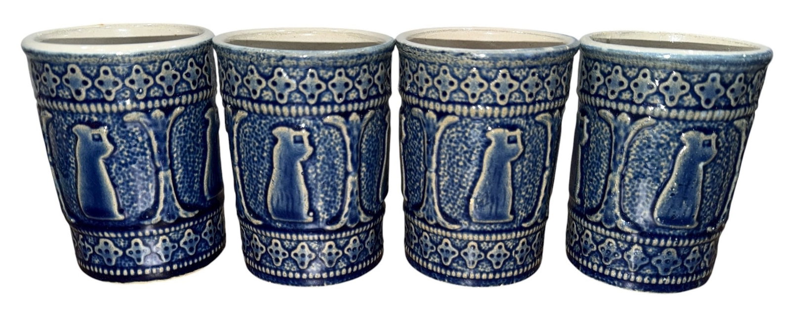 Arts & Crafts Cobalt Blue Tumbler Set, ROBINSON RANSBOTTOM ROSEVILLE (1 of 3)