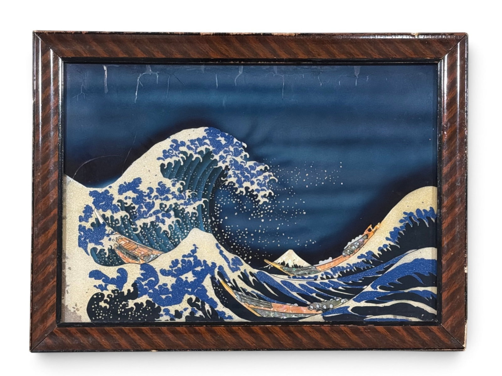 "The Wave" Embellished Sand and Abalone Work, After KATSUSHUKA HOKUSAI (1 of 4)