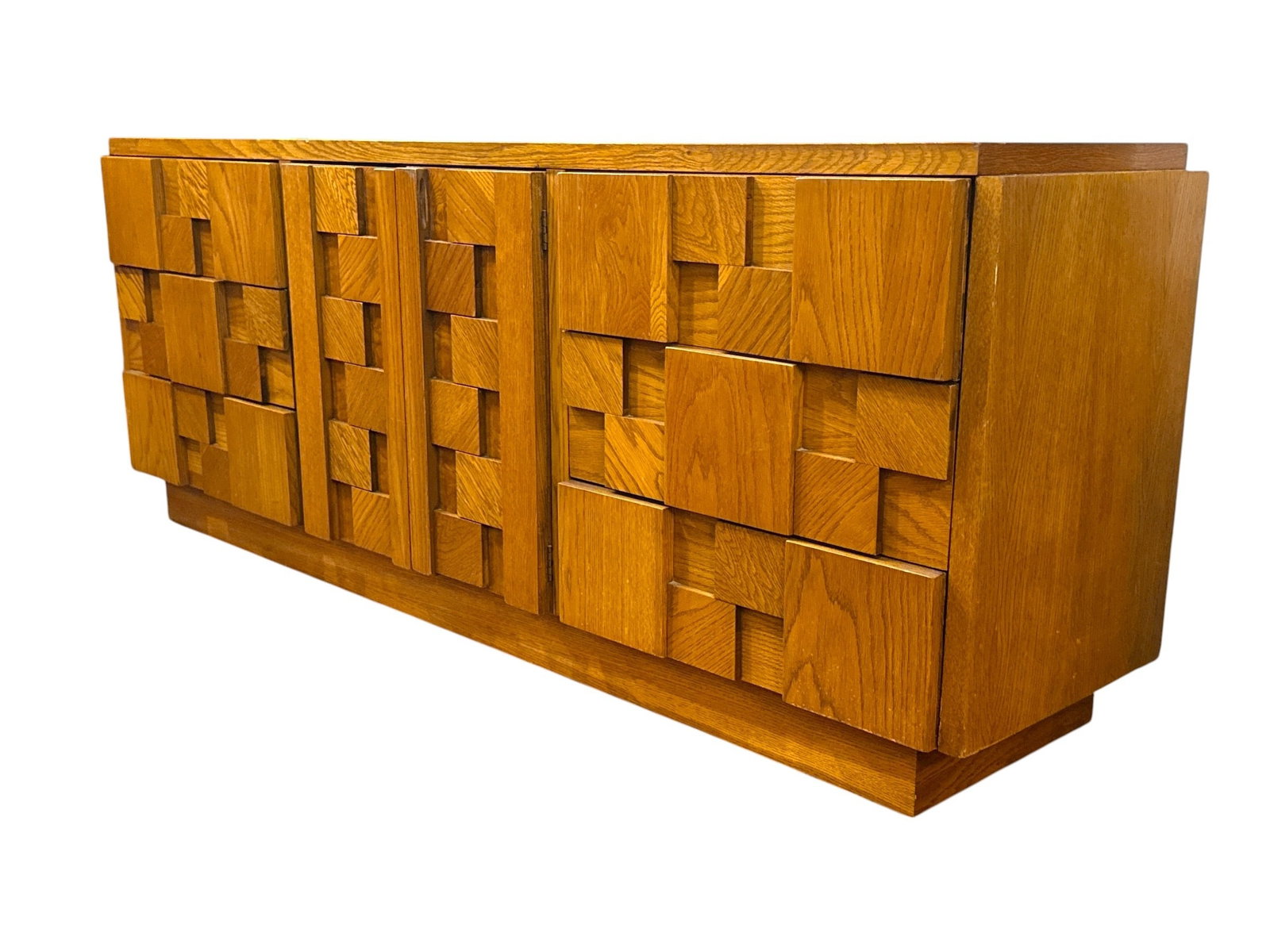LANE Mid Century Brutalist Lowboy Dresser / Credenza (1 of 7)