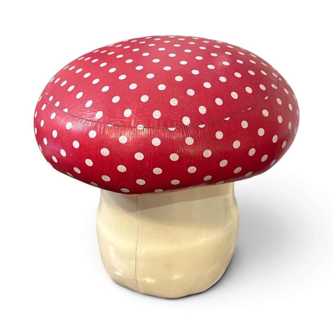 1970's Space Age Mid Century Mushroom Poof: Measures 14" H x 14" Dia
