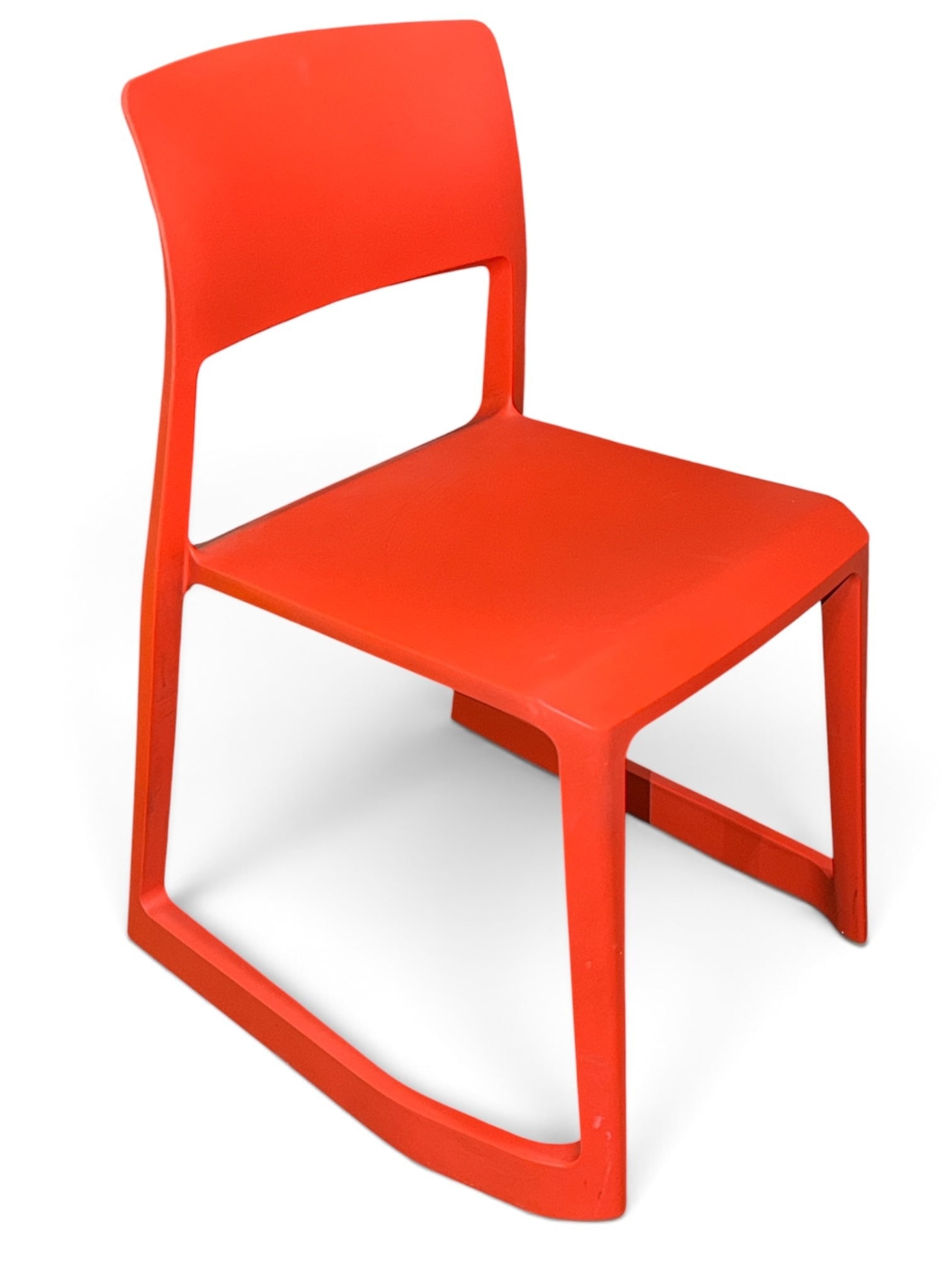 BARBER OSGERBY (English, b.1969) For VITRA Tipton Chair: In orange. Edward Barber and Jay Osgerby for Vitra. Measures 31" H to the back, 18" H to the seat x 19" W x 18" D.