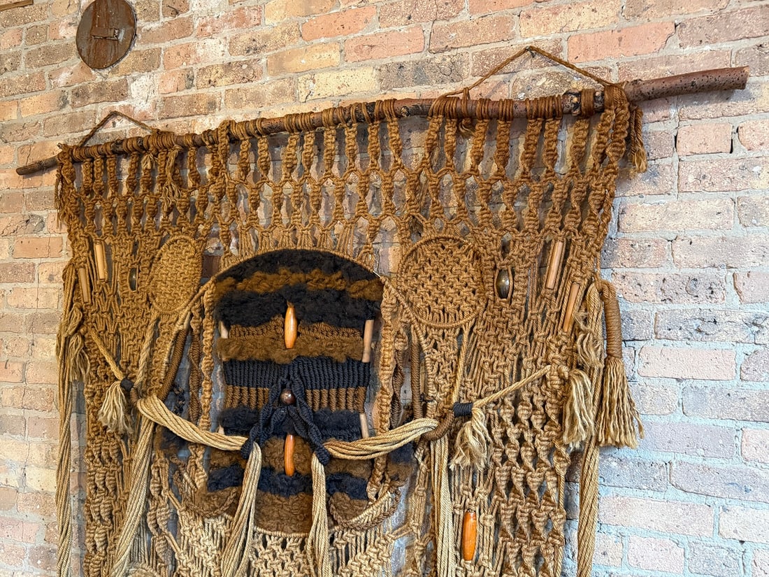 Exceptional Wall Sized Mid Century Macrame Wall Hanging - 6