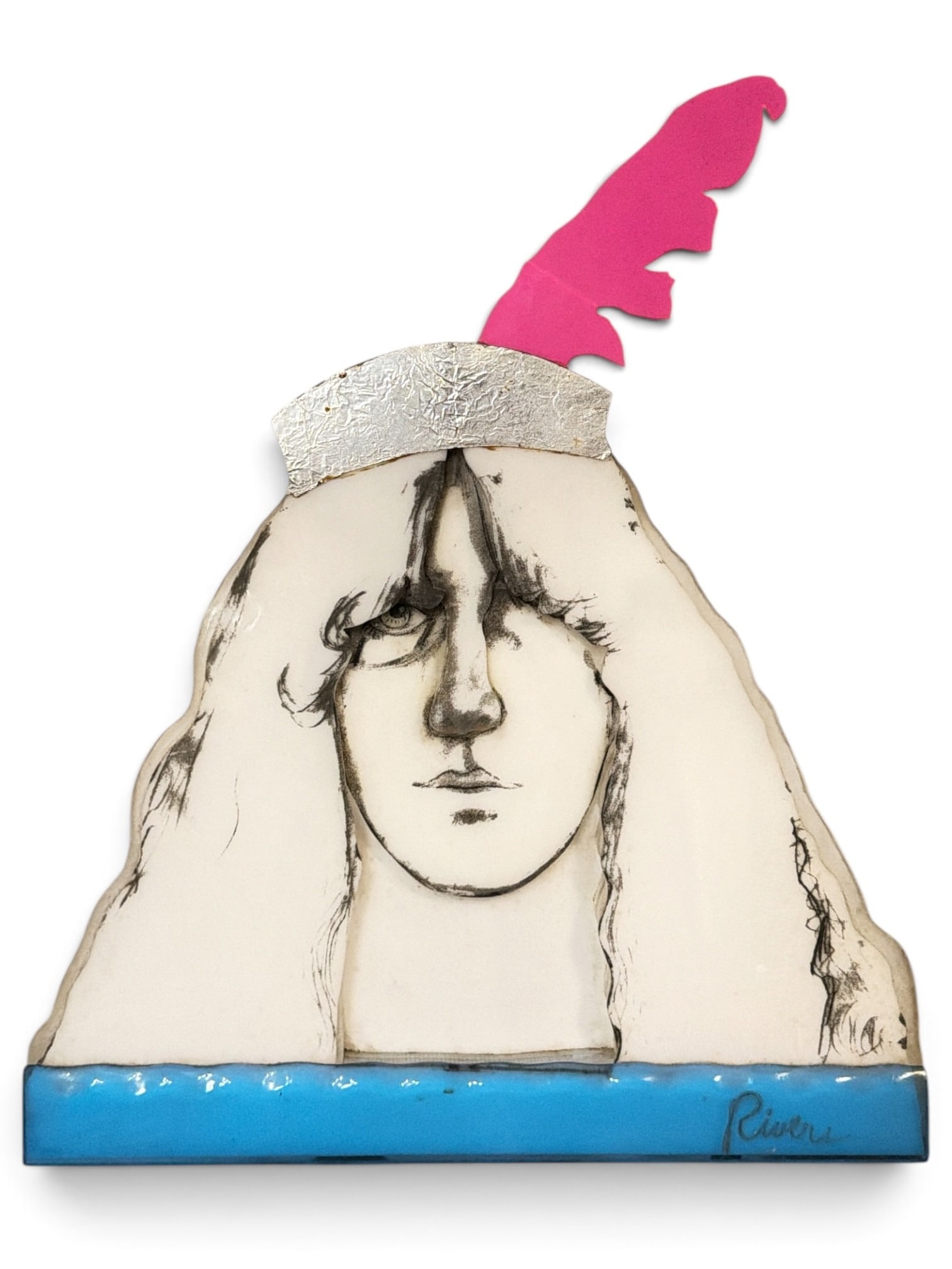 LARRY RIVERS (American, 1923-2002) "Pop Singer" Lucite Sculpture: Signed and numbered 91/100. This piece is widely recognized as a depiction of Janis Joplin.