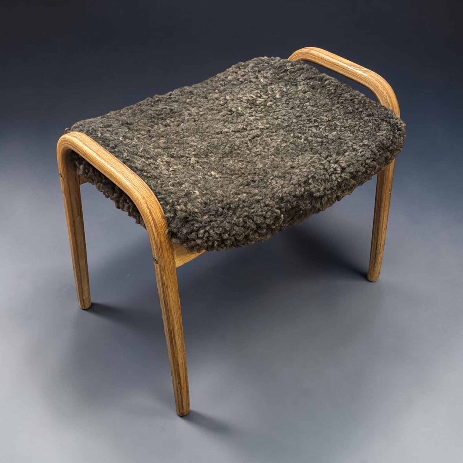 YNGVE EKSTROM For SWEDESE "Lamino" Ottoman: Measures 19" H x 24" W x 19" D.