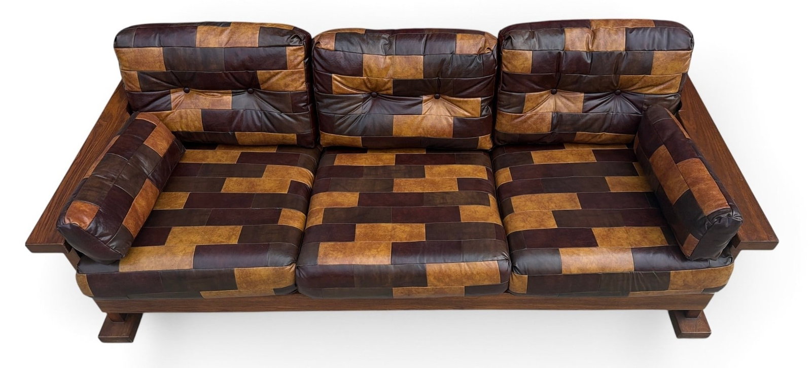 Mid Century Patchwork Arts & Crafts Sofa - 5