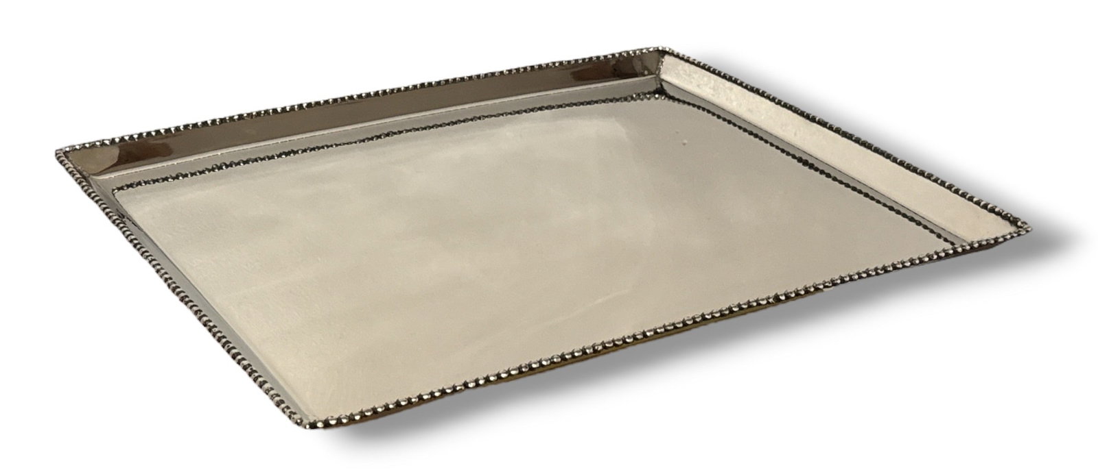 MICHAEL ARAM "Molten" Collection Stainless Tray: 1" H x 22.5" W x 17" D. Marked on underside.