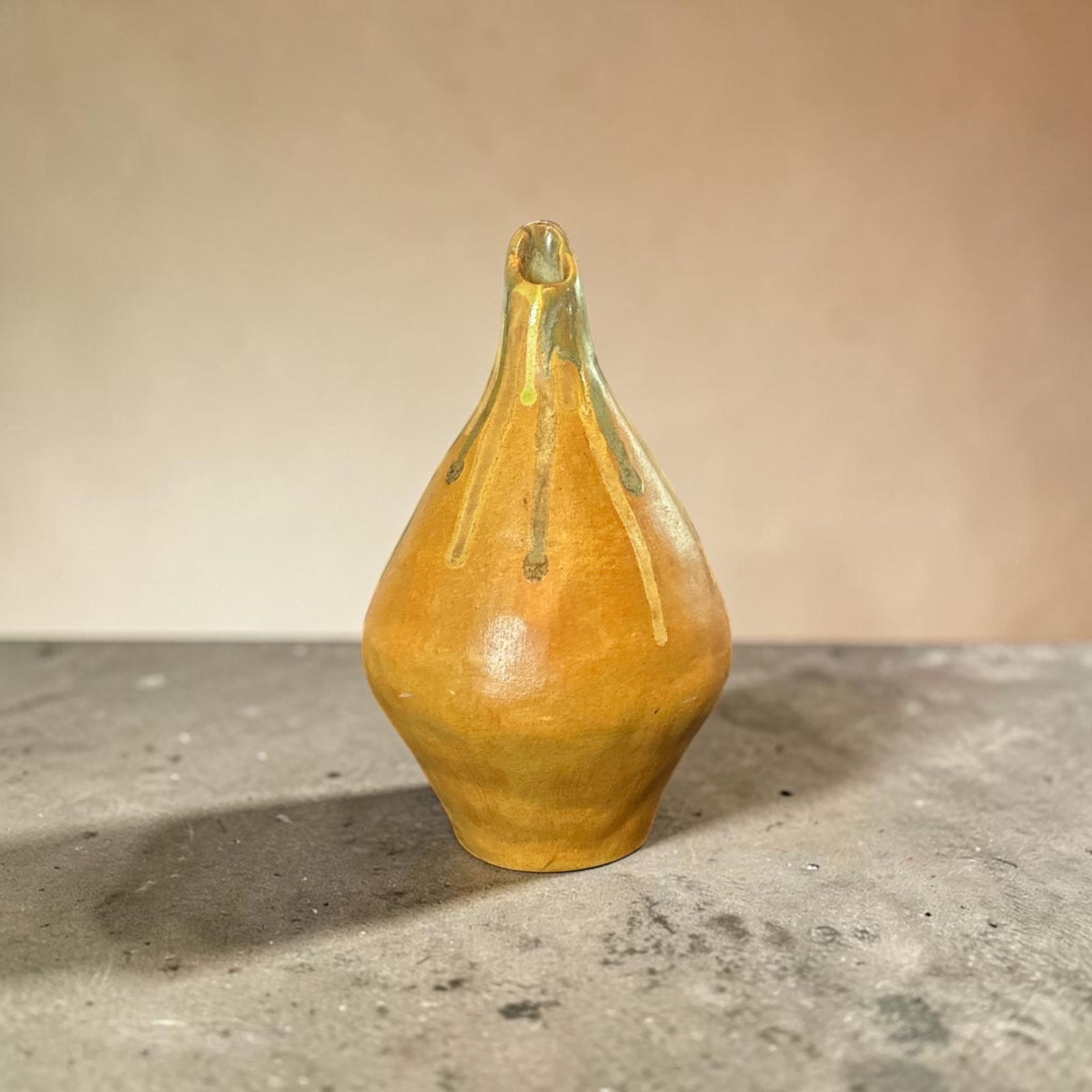 Mid Century Drip Glaze Bud Vase (1 of 5)
