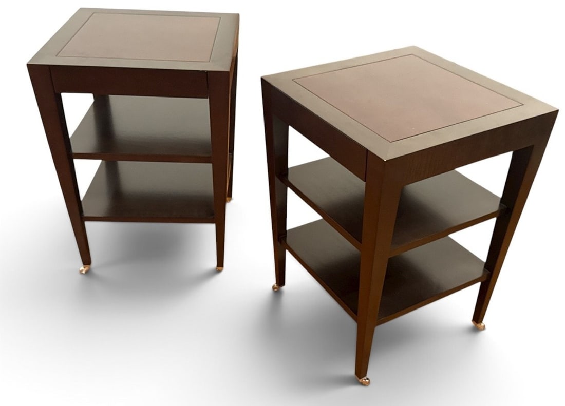 Pair of Italian DONGHIA Paris Square End Tables (1 of 6)