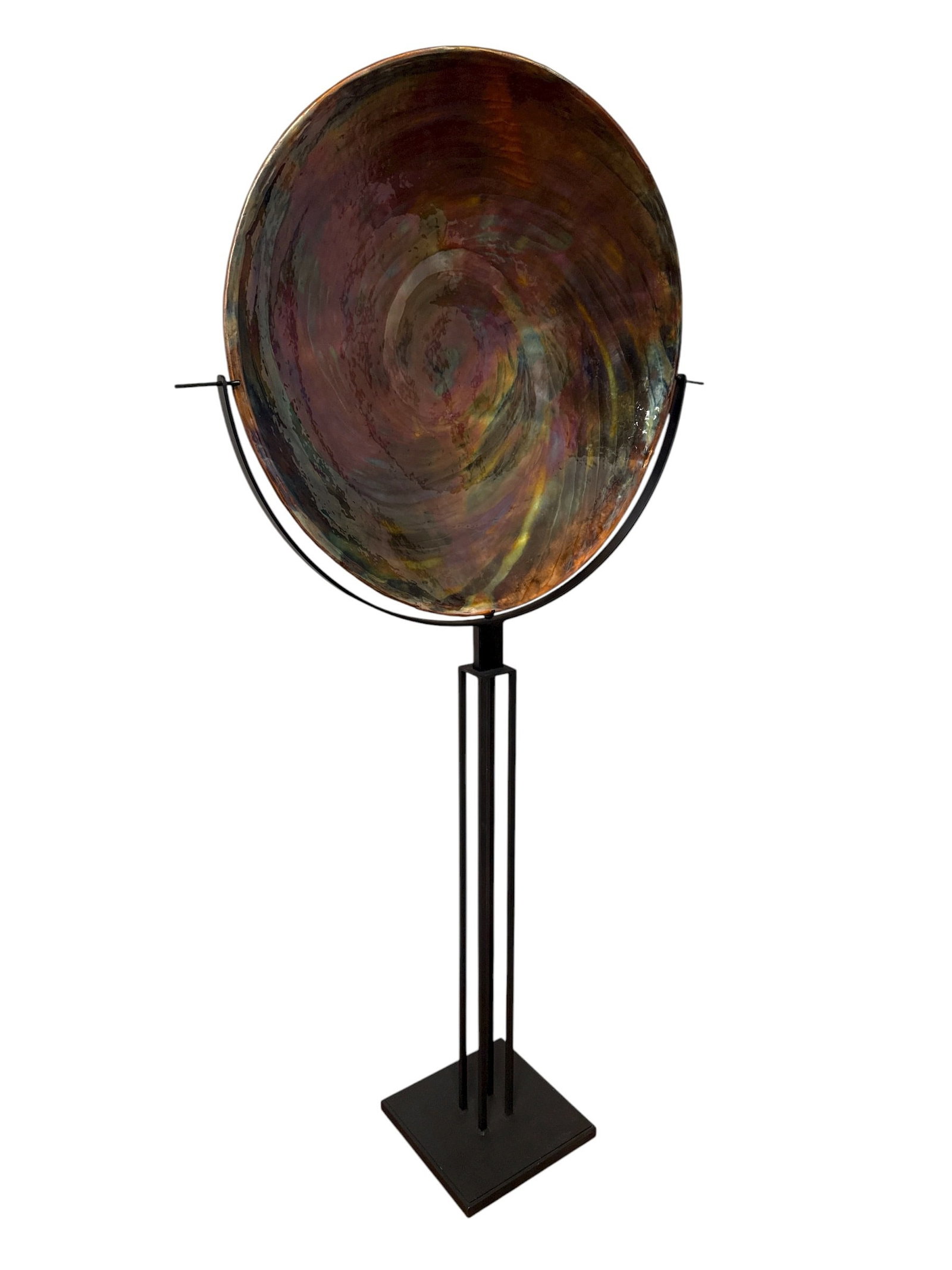 Substantial Iridescent Hammered Copper Bowl (1 of 6)