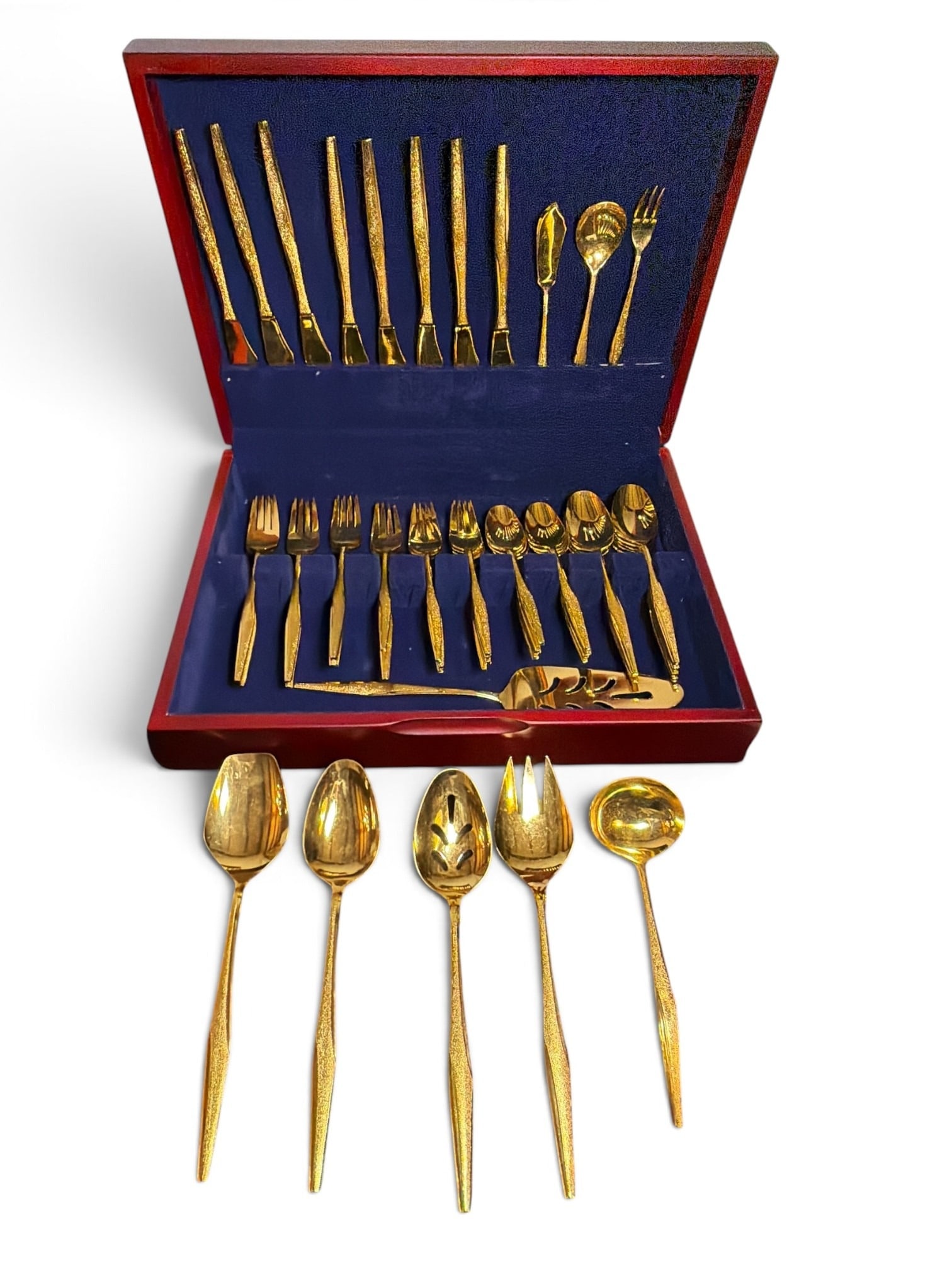 Mid Century FLORENTINE Gold Electroplated Flatware (1 of 3)