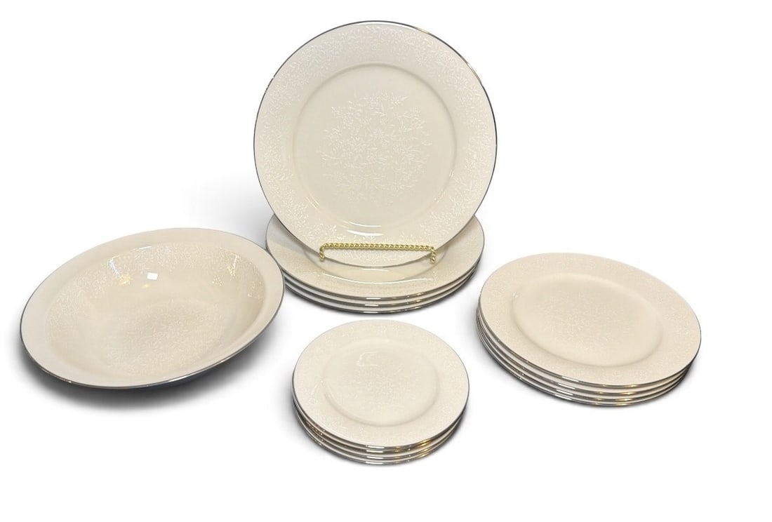 Collection of NORITAKE "Affection" White Lace Dinnerware (1 of 3)