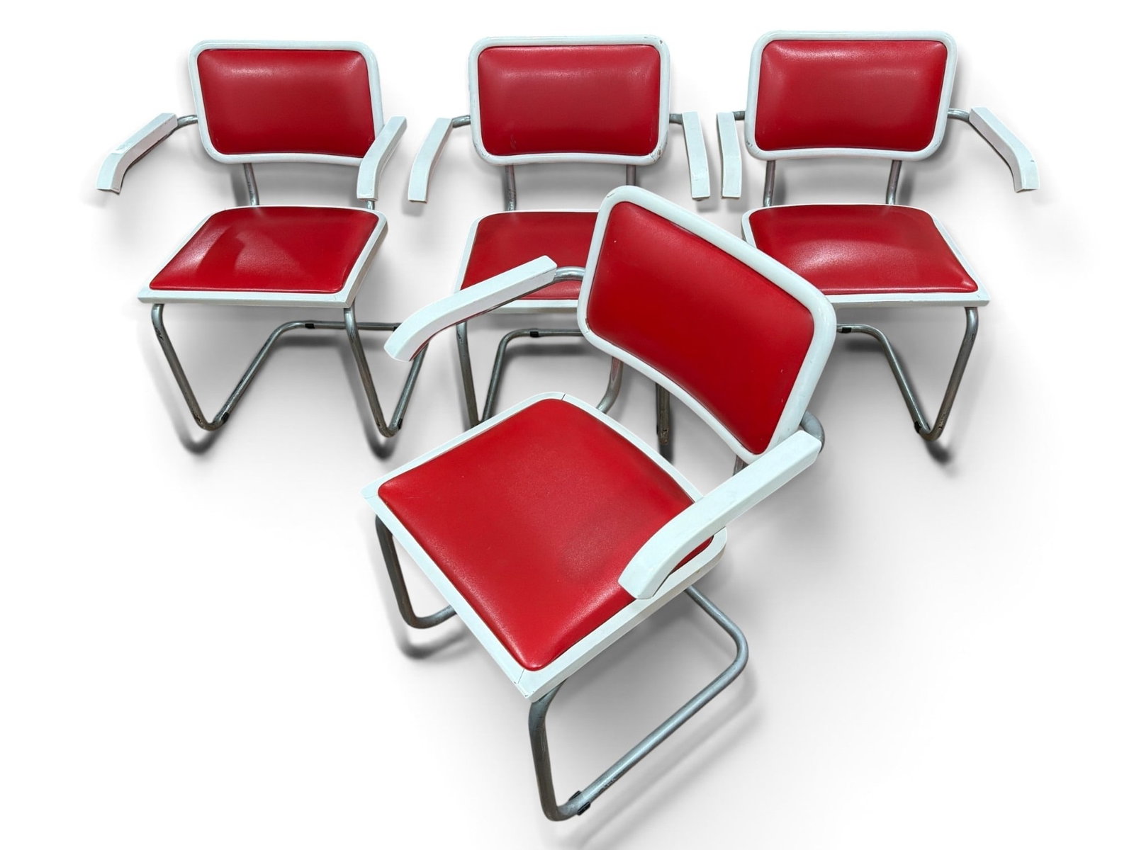 Mid Century Cantilever Chairs, IMO MARCEL BREUER "Cesca Chair", Set of 4 (1 of 7)