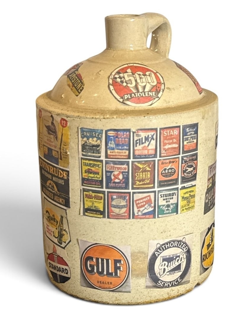 POPS CASEY (American, 20th C.) Folk Art Automobilia Jug (1 of 5)