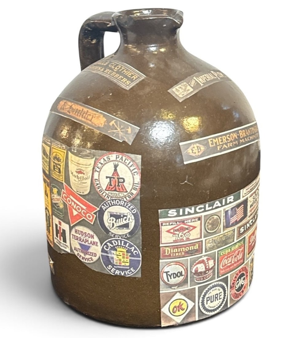 POPS CASEY (American, 20th C.) Folk Art Americana Jug (1 of 5)