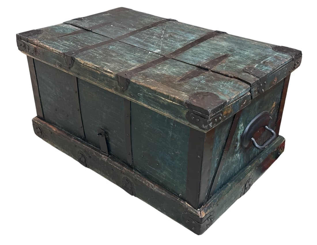 Converted Antique Steamer Trunk Tool Chest - 2