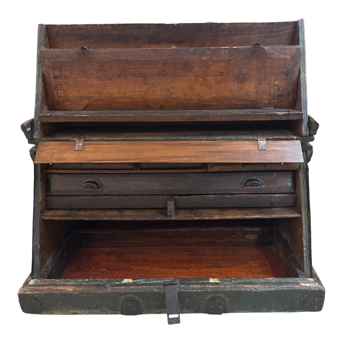 Converted Antique Steamer Trunk Tool Chest - 6