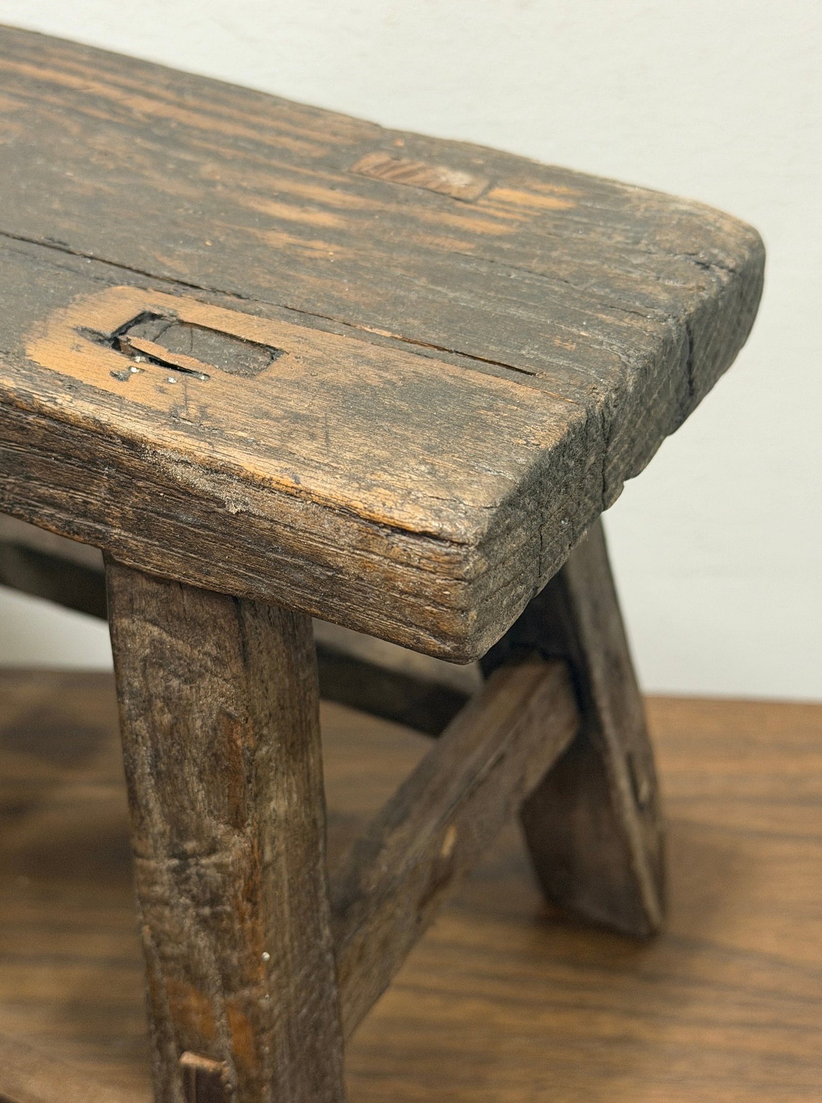 Two Primitive Milking Stools - 4