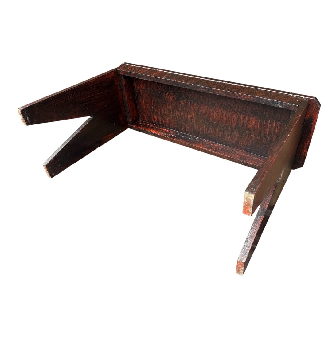 Early Primitive Hand Painted Bench - 4