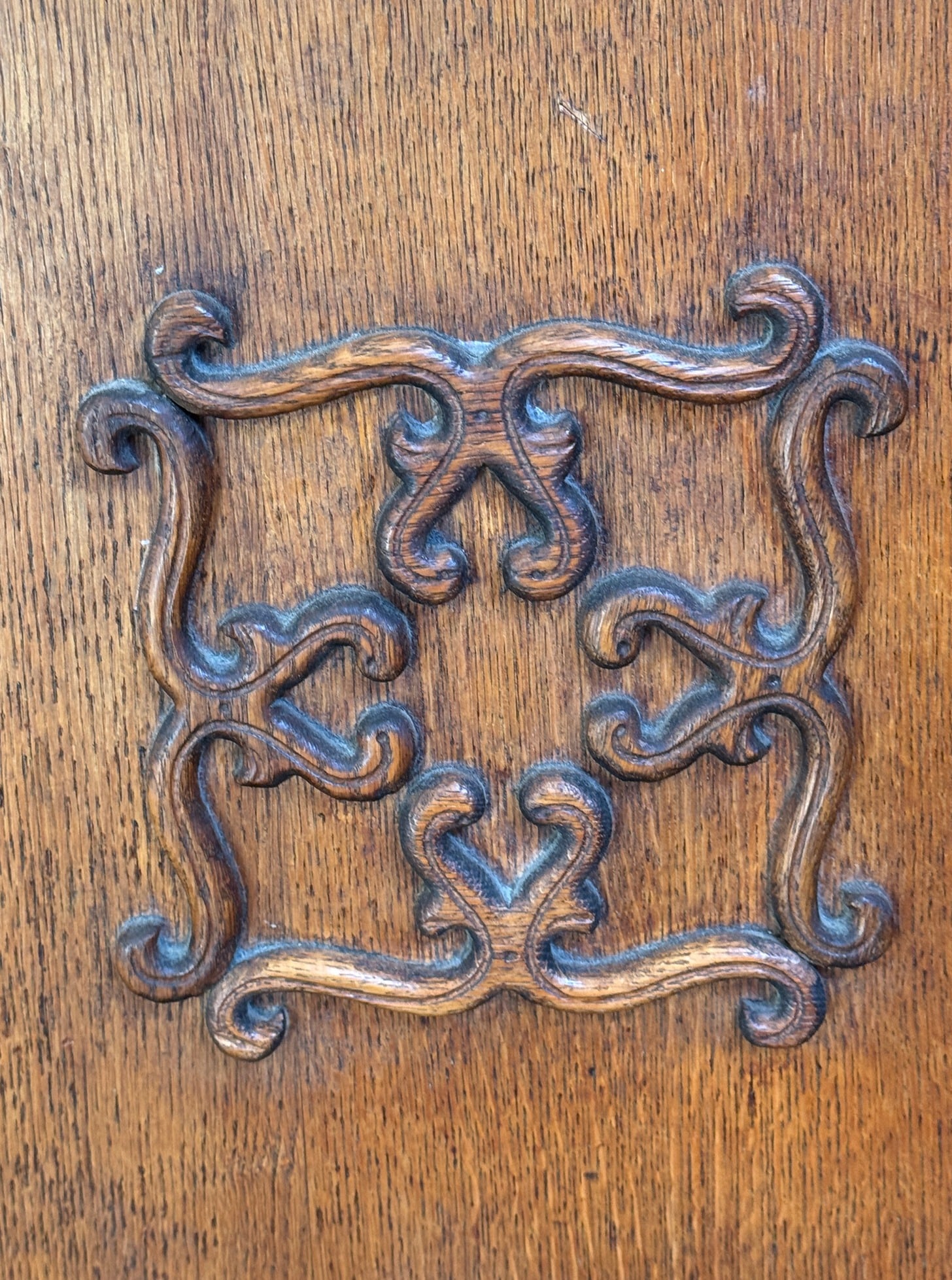 Early 1900's Victorian Solid Oak Cabinet - 4
