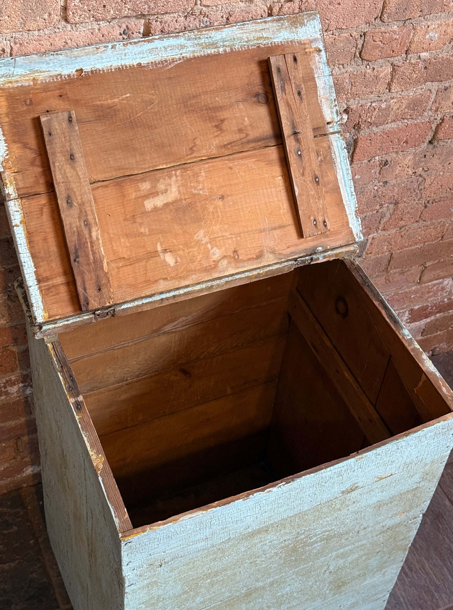 Primitive Painted Blue Blanket Chest - 4