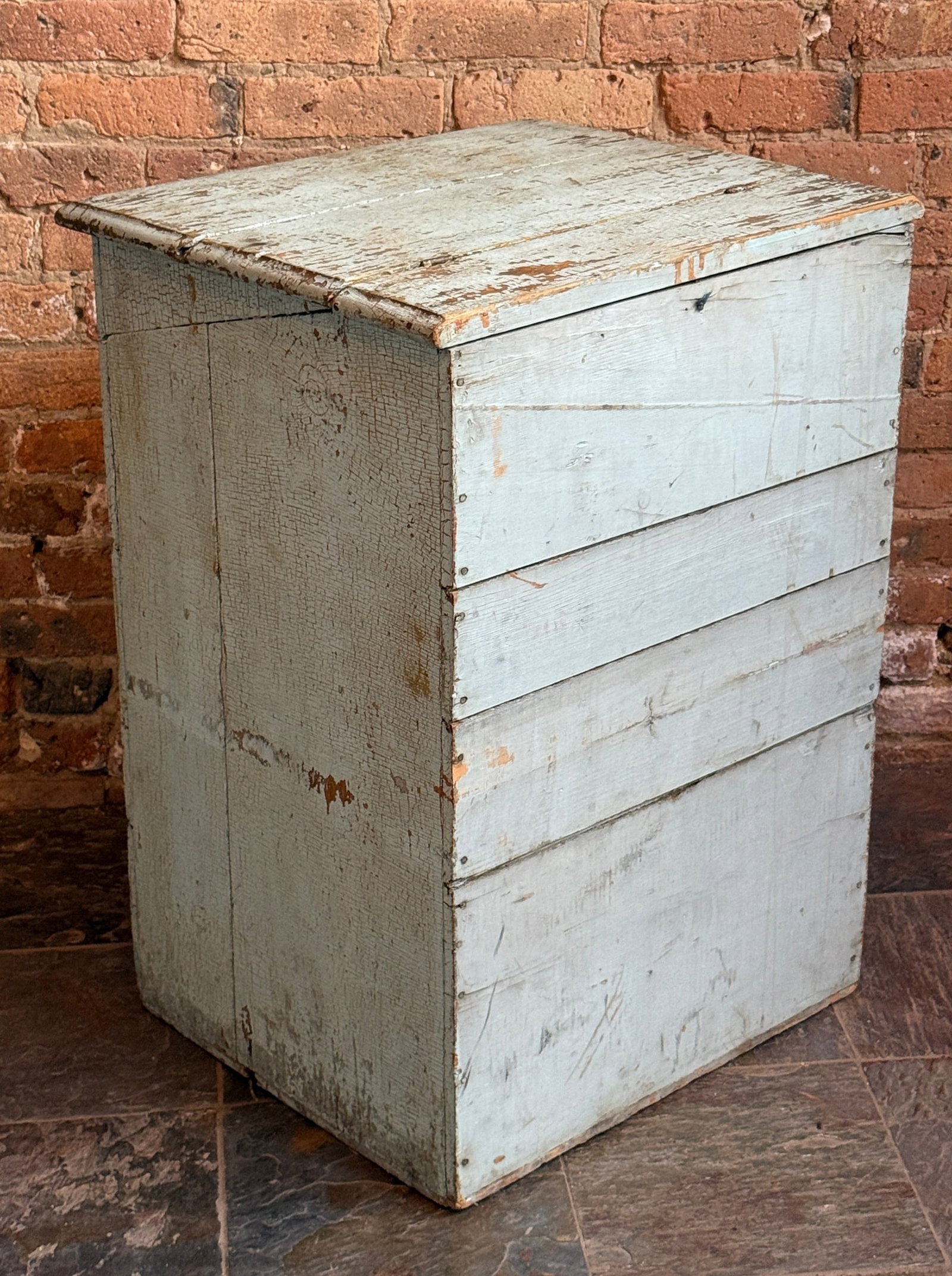 Primitive Painted Blue Blanket Chest - 7
