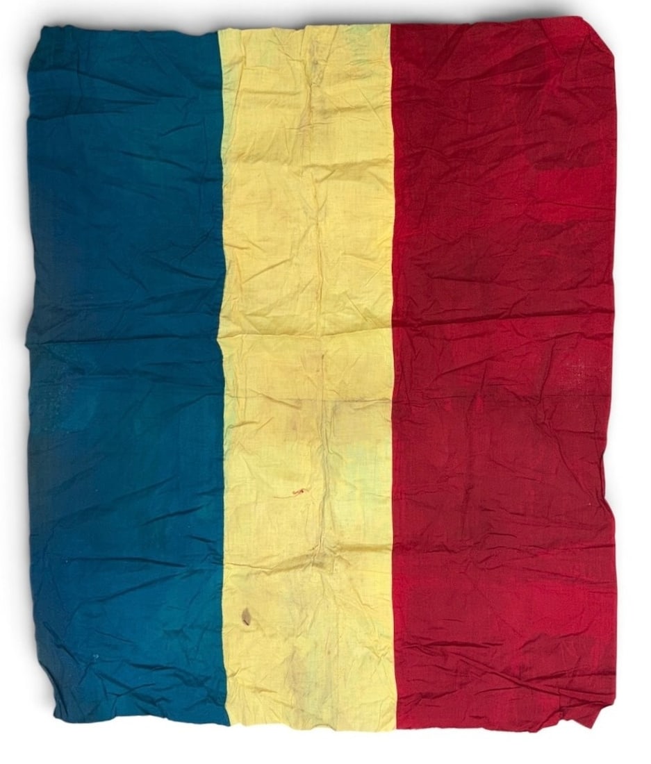 Early French Flag: Measures 31" x 36".