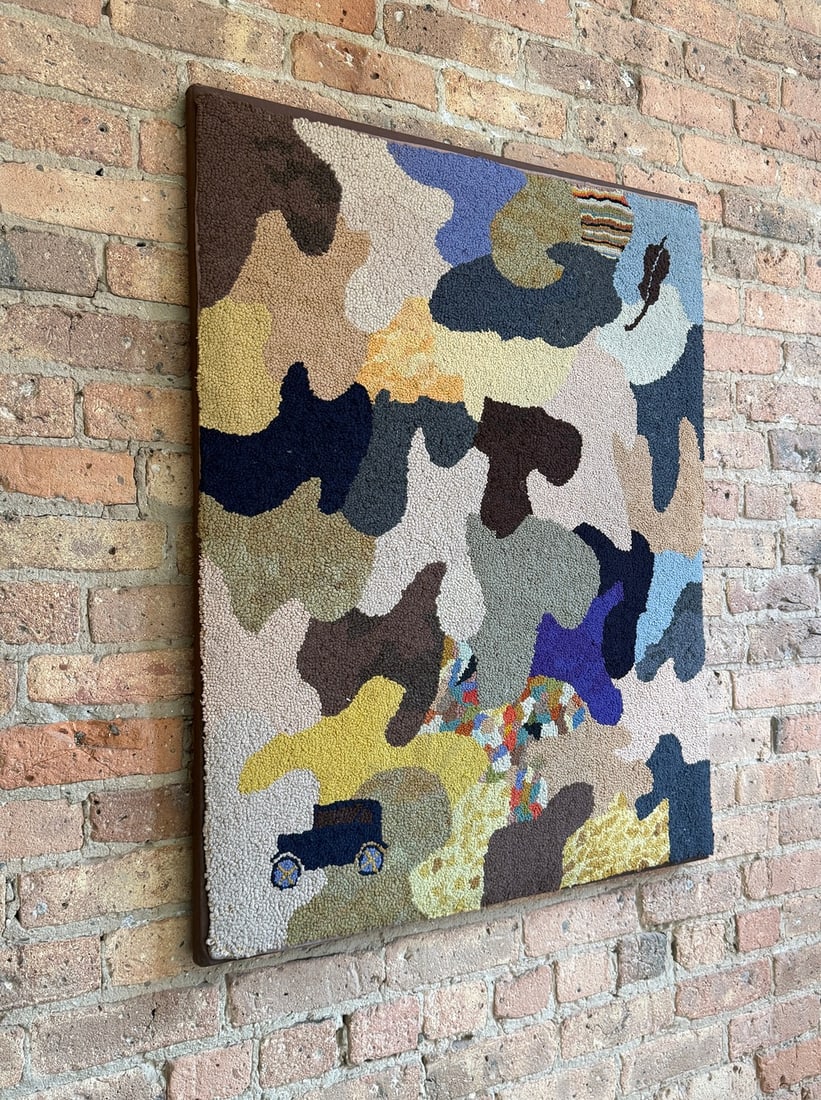 Folk Art Hook Rug - 4