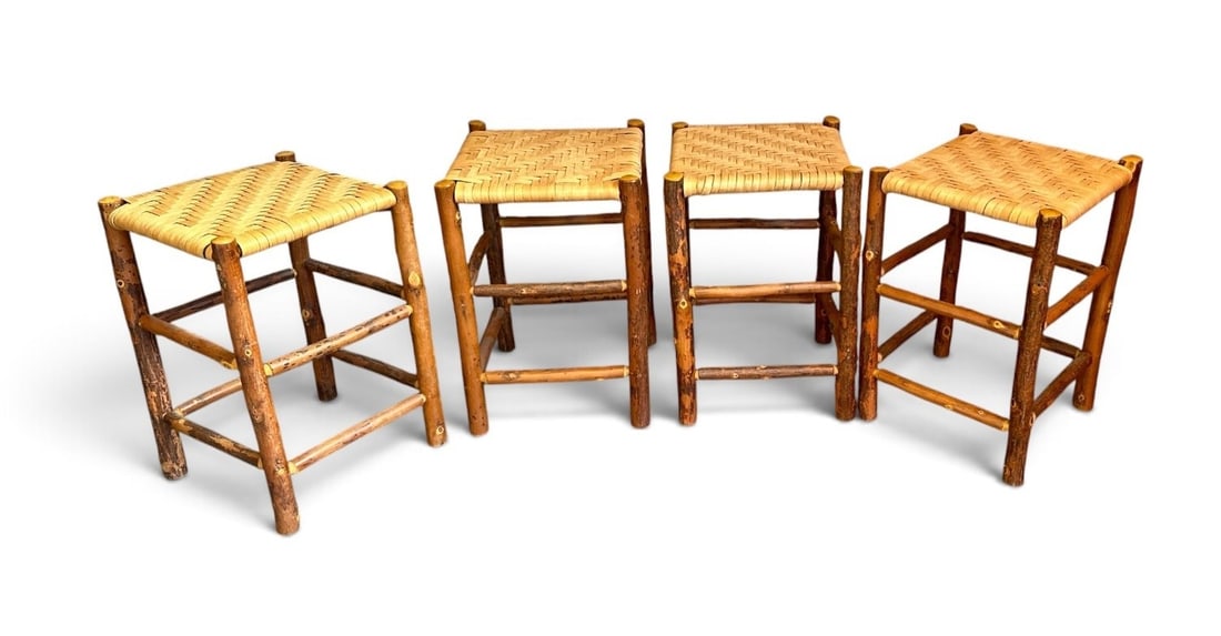 OLD HICKORY, Set of 4 Barstools - 2