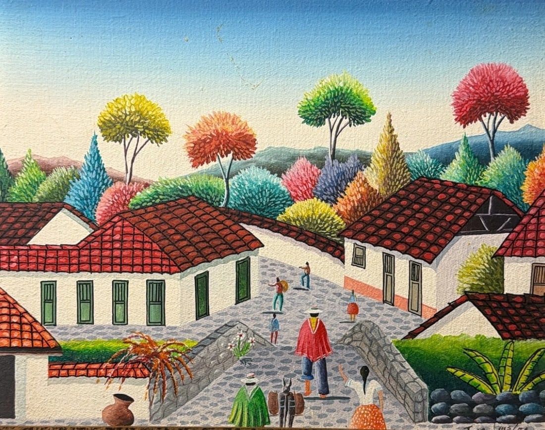 JOSE LUIS Spanish Villa Painting, 1984 (1 of 3)