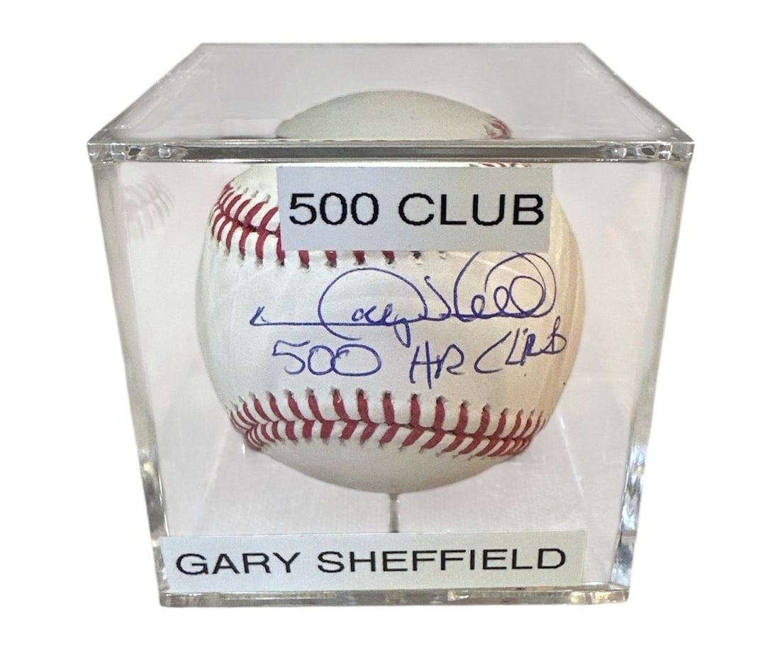 Autographed GARY SHEFFIELD Baseball, 500 Home Run Club (1 of 4)