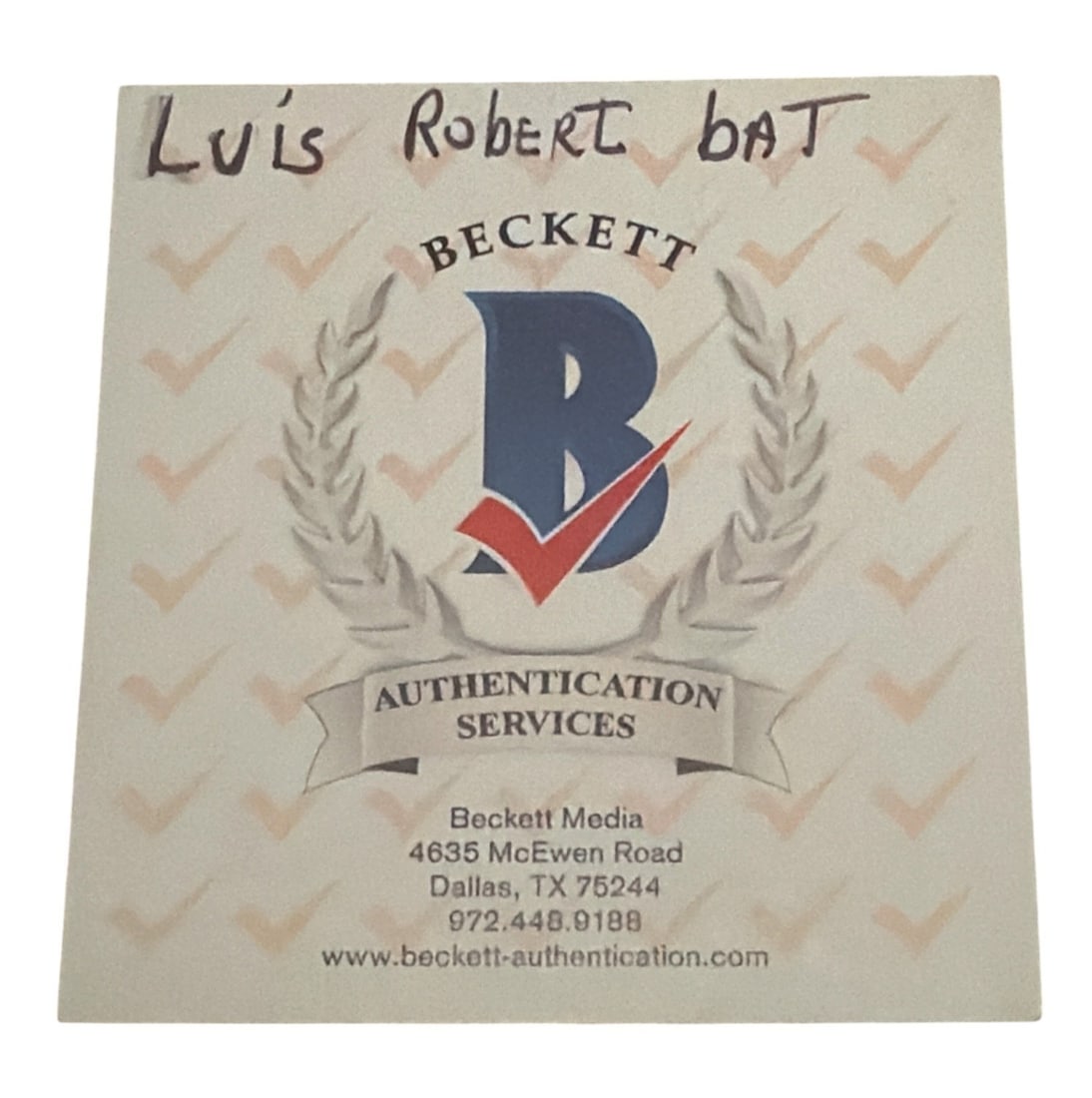 Authentic Autographed LUIS ROBERT Baseball Bat w/ COA - 3