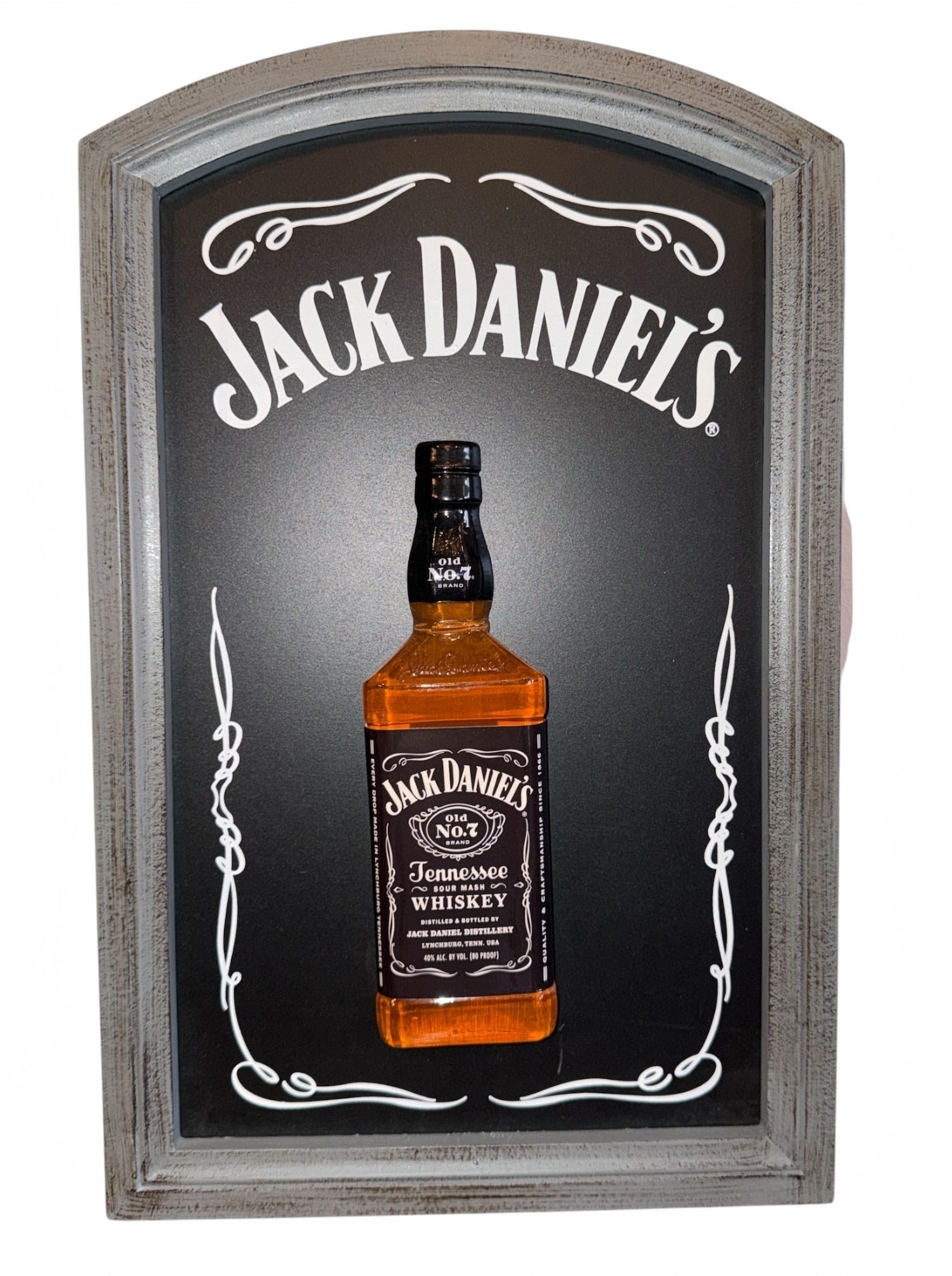 JACK DANIELS 3D Advertising Bar/Pub Sign: Measures 18" H x 11.5" W x 1" D.