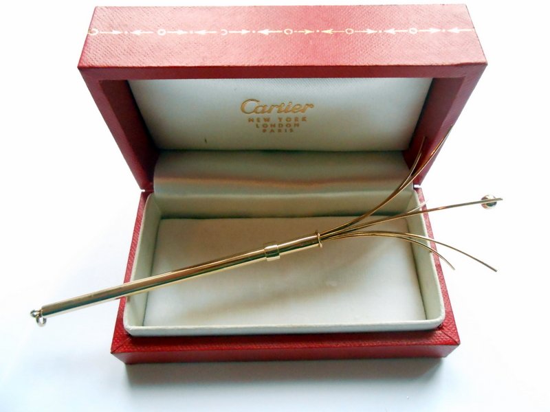 Cartier Gold Champagne Swizzle Stick