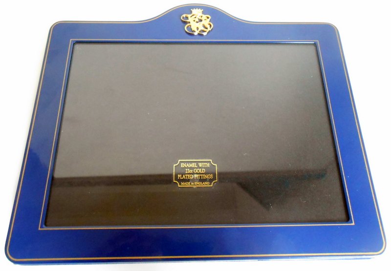 Orient Express Blue Enamel Photo Frame With 22ct Gold (1 of 3)
