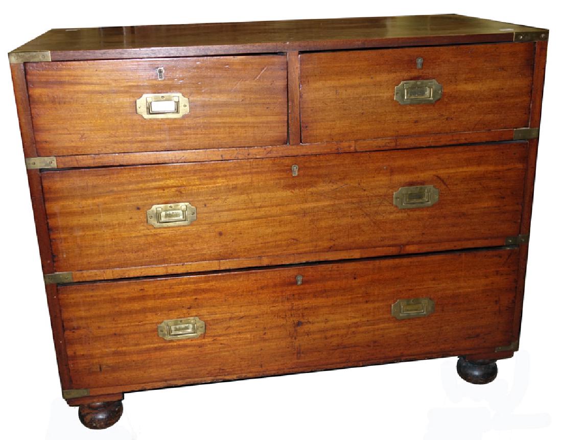 ANTIQUE CAMPAIGN CHEST (1 of 1)