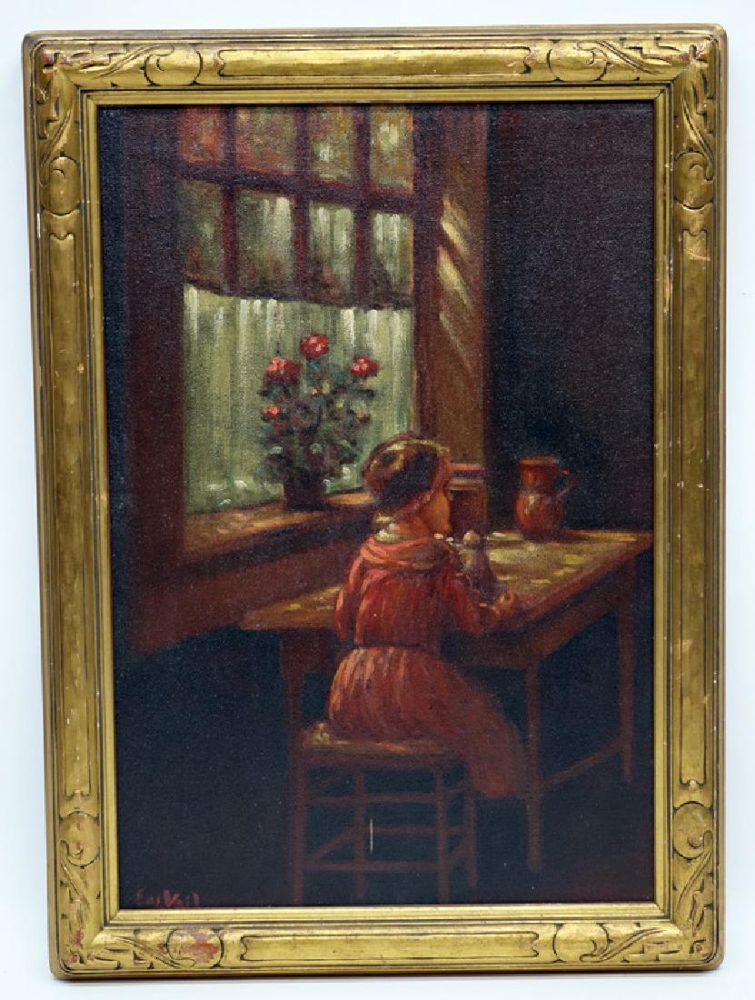 EUGENE VAIL GENRE PAINTING (1 of 1)