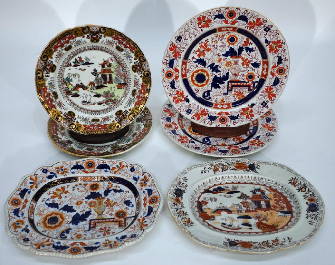 IRONSTONE PLATTERS & PLATES (6) (1 of 1)