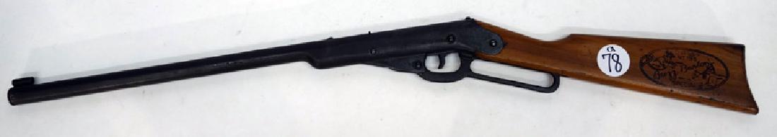 DAISY BUZZ BARTON SPECIAL BB GUN: #195, steel and wood; works; L-34", VG